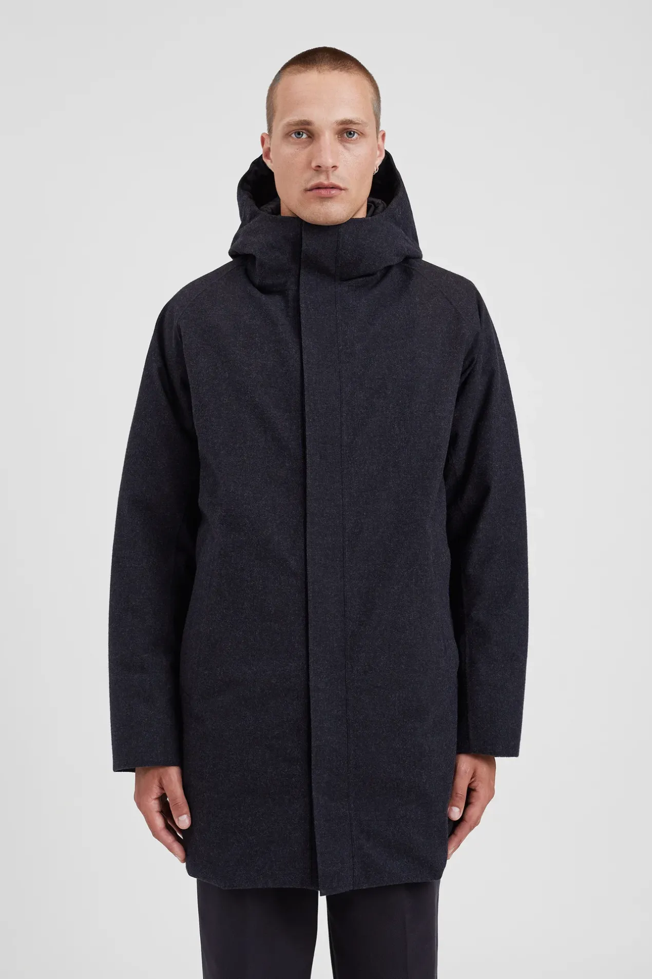 rokkvi__goretex_wool_down_jacket_3.webp Norse Projects OUTERWEAR^Rokkvi 6.0 Gore-Tex Wool Down Jacket Charcoal Melange