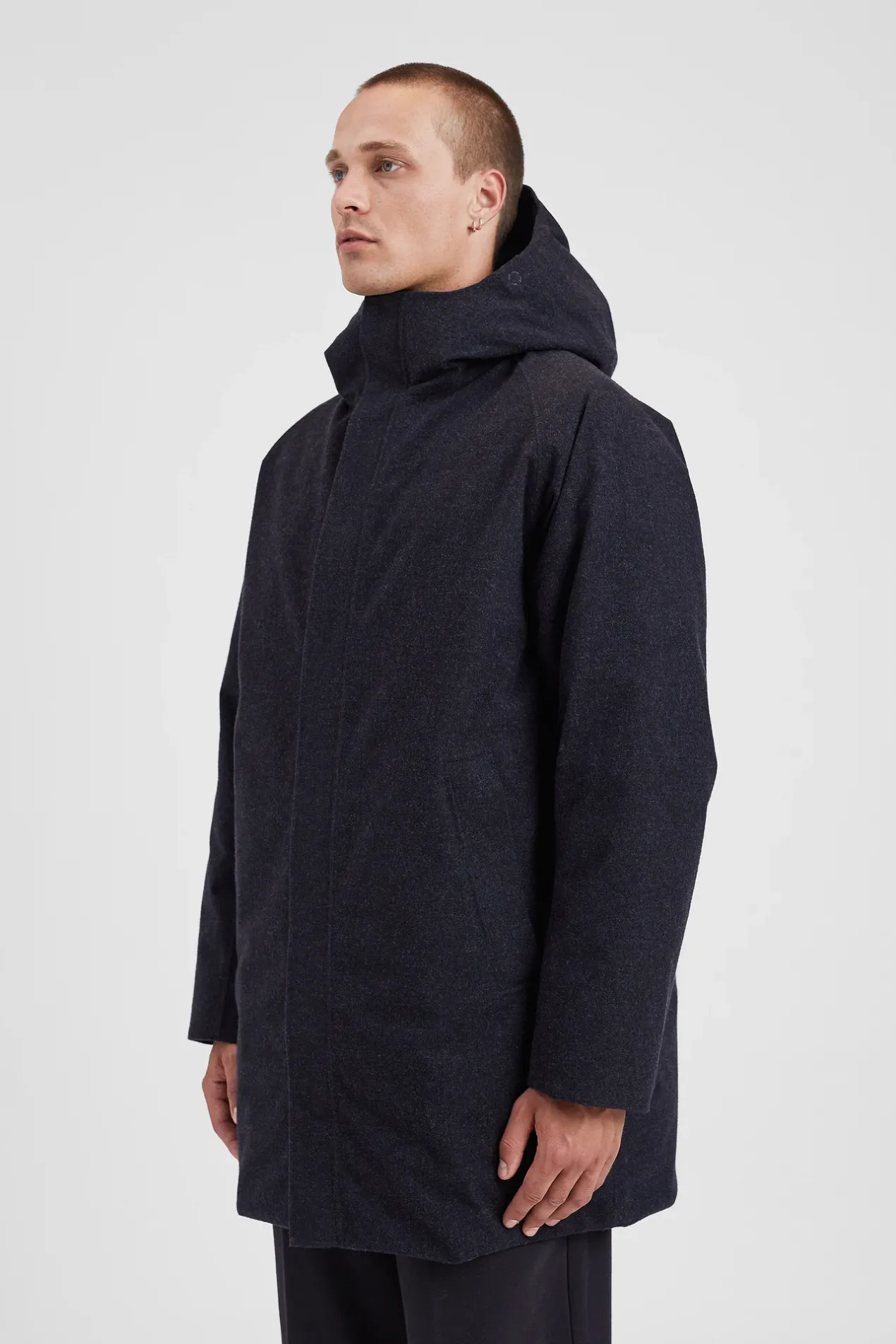 rokkvi__goretex_wool_down_jacket_4.webp Norse Projects OUTERWEAR^Rokkvi 6.0 Gore-Tex Wool Down Jacket Charcoal Melange