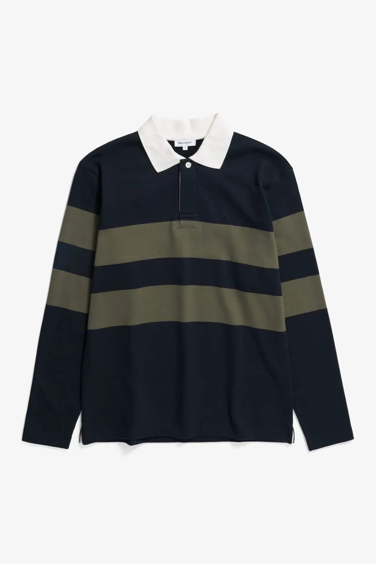 ruben_brushed_stripe_ls_polo_0-1.webp Norse Projects SWEATSHIRTS^Ruben Brushed Stripe LS Polo Dark Navy