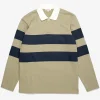 Norse Projects SWEATSHIRTS^Ruben Brushed Stripe LS Polo Elm