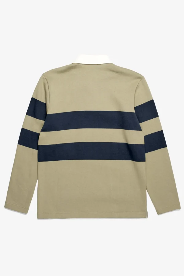 Norse Projects SWEATSHIRTS^Ruben Brushed Stripe LS Polo Elm