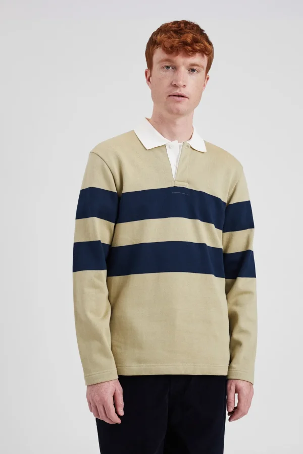 Norse Projects SWEATSHIRTS^Ruben Brushed Stripe LS Polo Elm