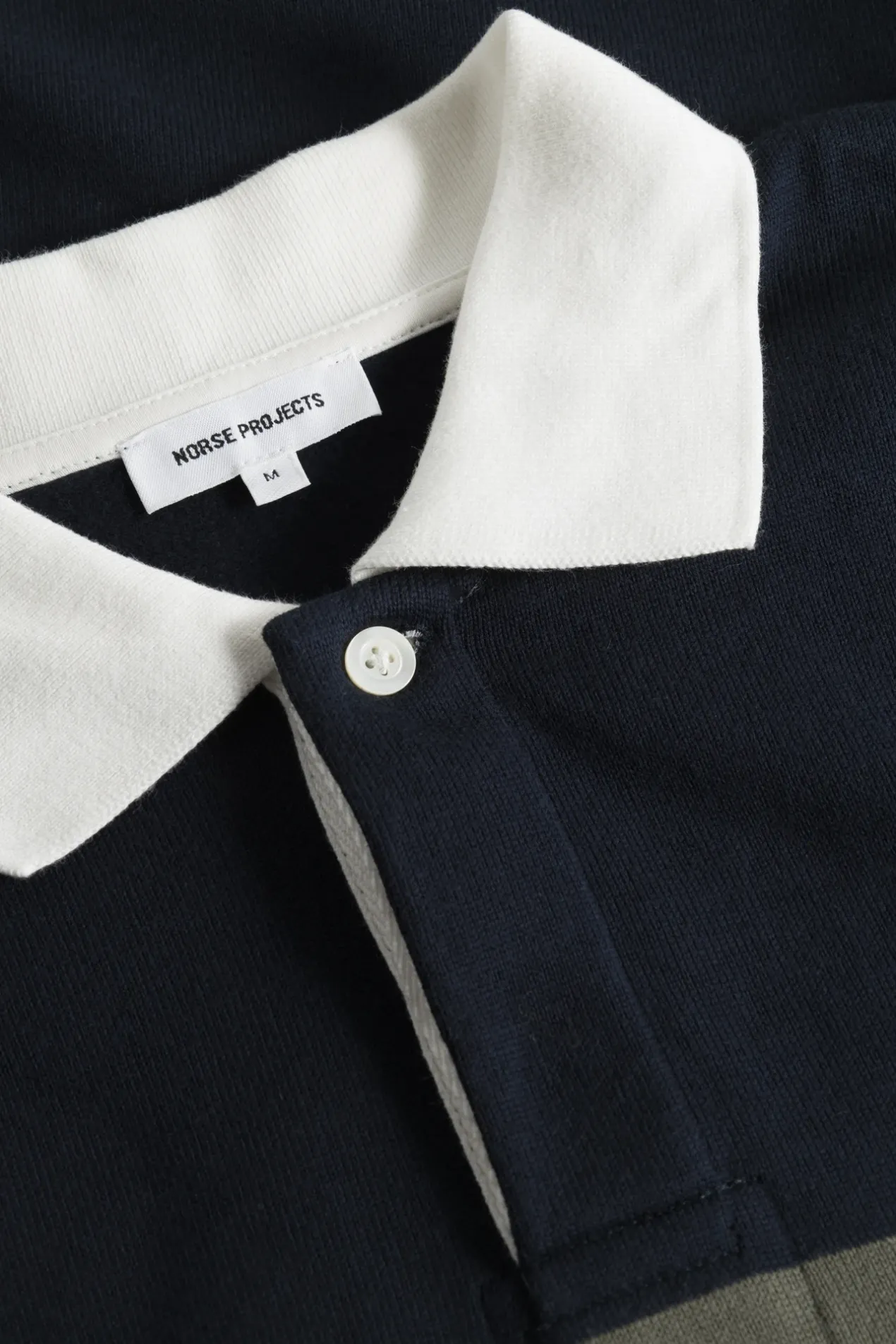 ruben_brushed_stripe_ls_polo_4.webp Norse Projects SWEATSHIRTS^Ruben Brushed Stripe LS Polo Dark Navy