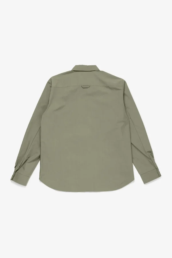 Norse Projects SHIRTING^Silas Tech Poplin Shirt Sediment Green
