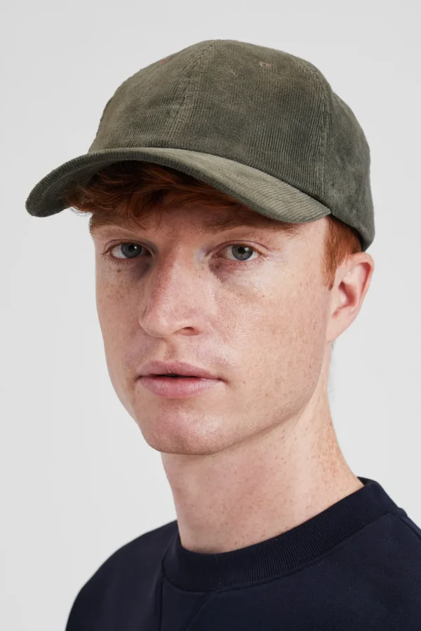 Norse Projects CAPS^Solotex Corduroy Sports Cap Ivy Green