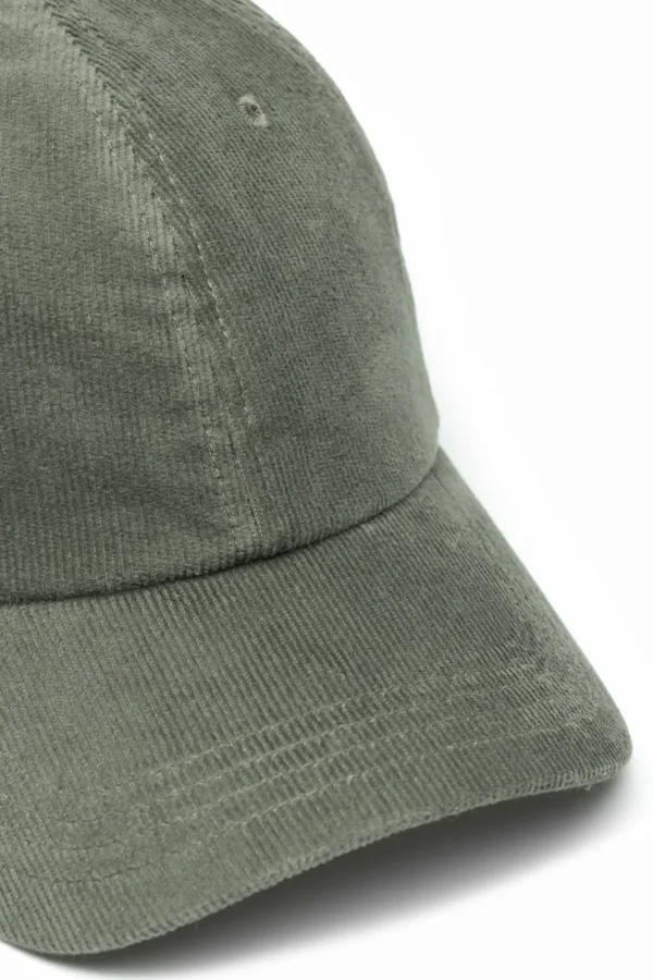 Norse Projects CAPS^Solotex Corduroy Sports Cap Ivy Green