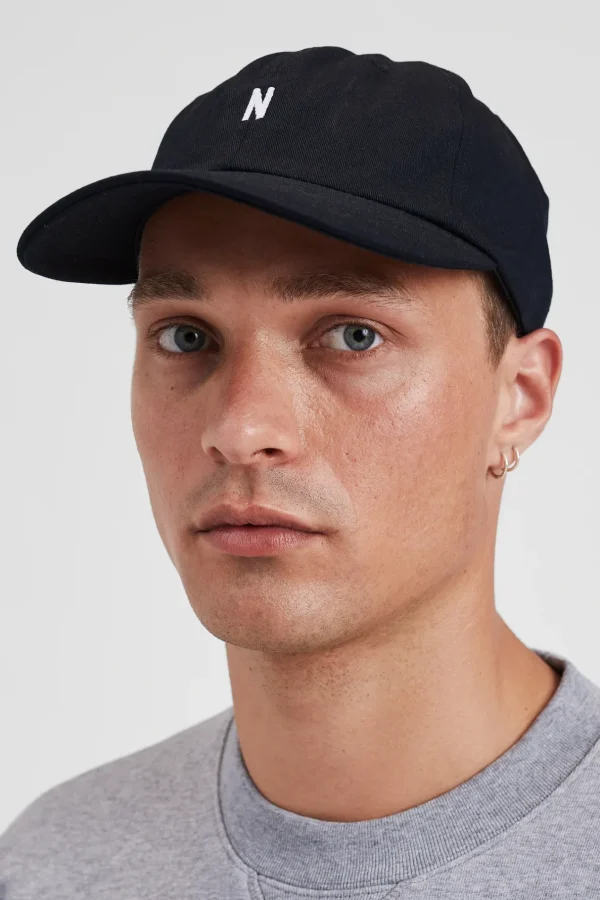 Norse Projects CAPS^Twill Sports Cap Black