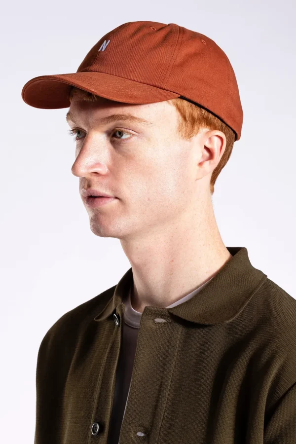 Norse Projects CAPS^Twill Sports Cap Burnt Ochre