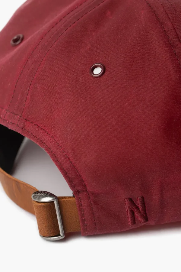 Norse Projects CAPS^Wax 6-Panel Cap Burgundy