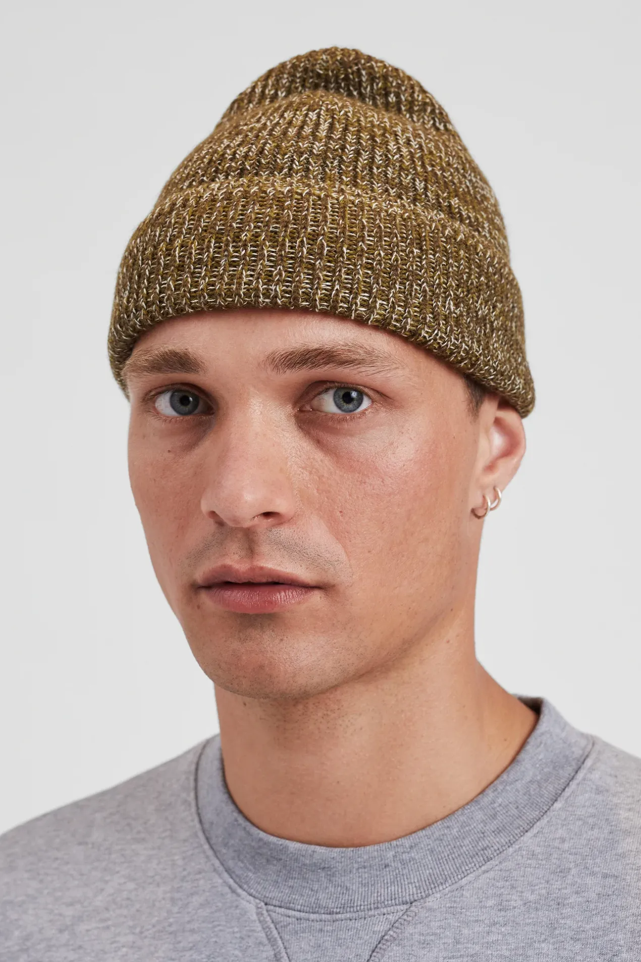 wool_cotton_rib_beanie_1.webp Norse Projects BEANIES^Wool Cotton Rib Beanie Sitka Green